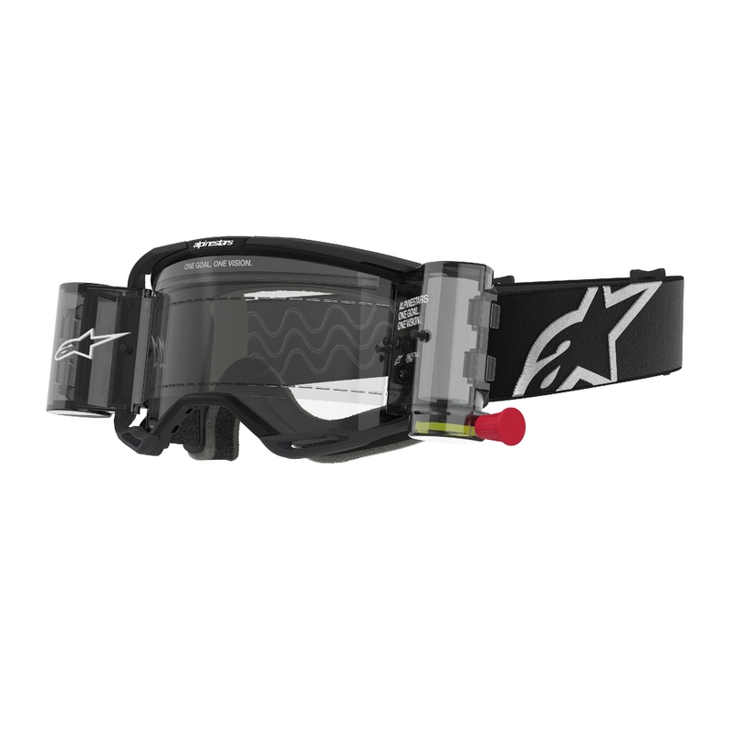 Alpinestars Vision 8 Corp ROLL-OFF Wide Vision motorcrossbril zwart met heldere lens