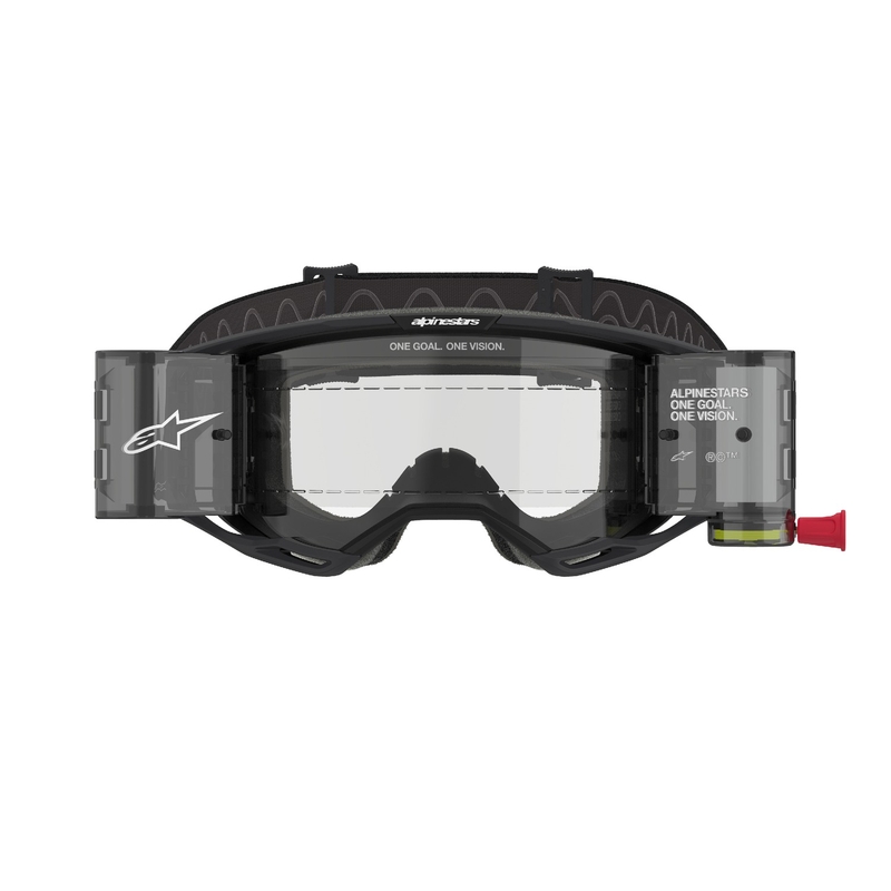 Alpinestars Vision 8 Corp ROLL-OFF Wide Vision motorcrossbril zwart met heldere lens
