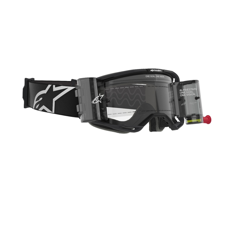 Alpinestars Vision 8 Corp ROLL-OFF Wide Vision motorcrossbril zwart met heldere lens