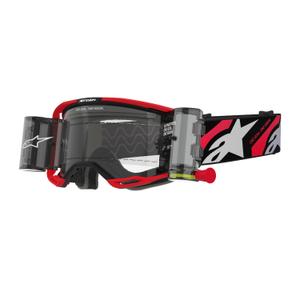 Alpinestars Vision 8 Luar ROLL-OFF Wide Vision motorcrossbril rood en zwart met heldere lens