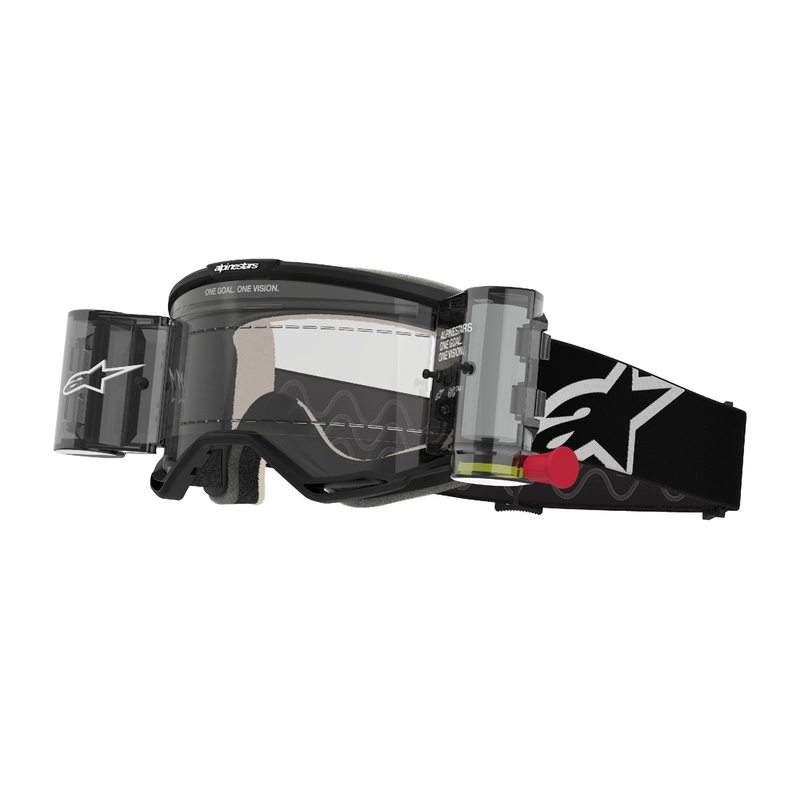 Alpinestars Vision 5 Corp ROLL-OFF Wide Vision motorcrossbril zwart met heldere lens