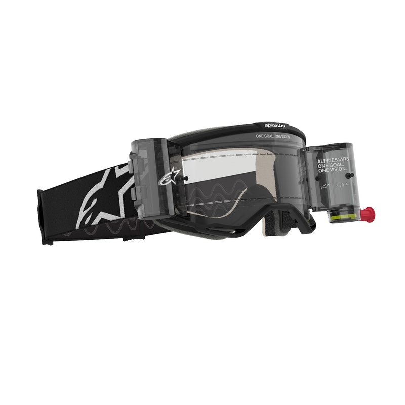Alpinestars Vision 5 Corp ROLL-OFF Wide Vision motorcrossbril zwart met heldere lens