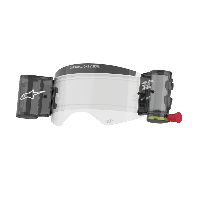 Vervangingsset Alpinestars Roll-Off Wide Vision voor Supertech-bril helder plexiglas met pinnen voor tear-off dia's
