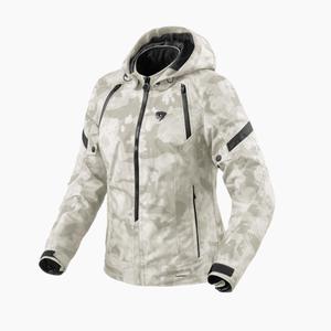 Dames Revit Flare 3 H2O camo grijs en wit motorjack