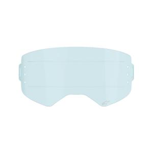 Plexi voor Alpinestars Supertech bril voor afrolsysteem blauw