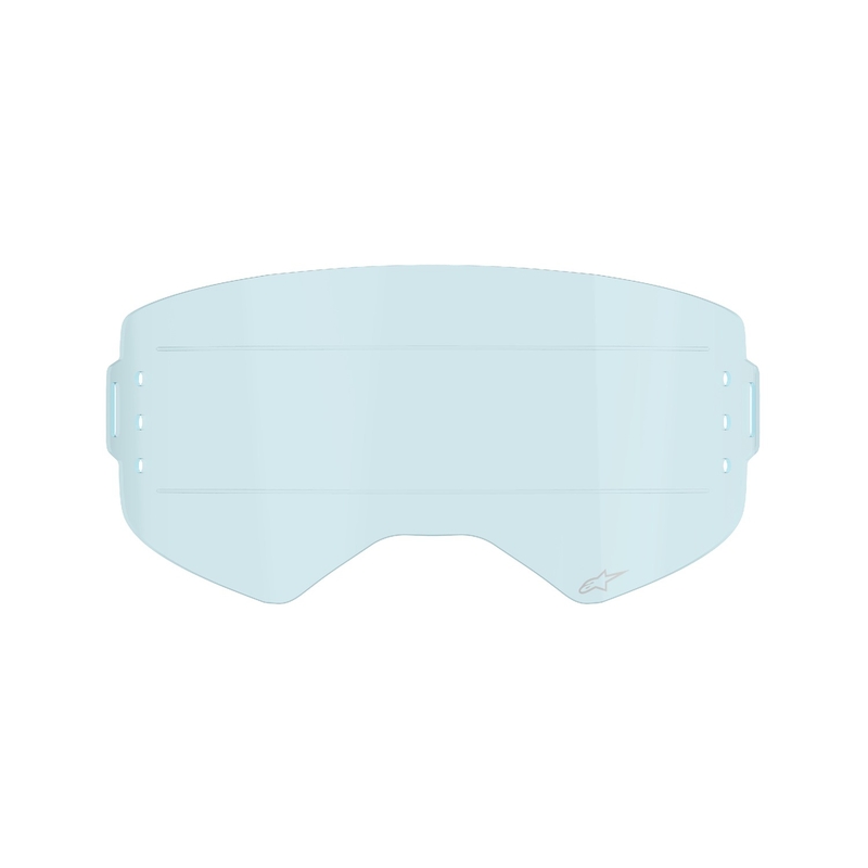 Plexi voor Alpinestars Supertech bril voor afrolsysteem blauw