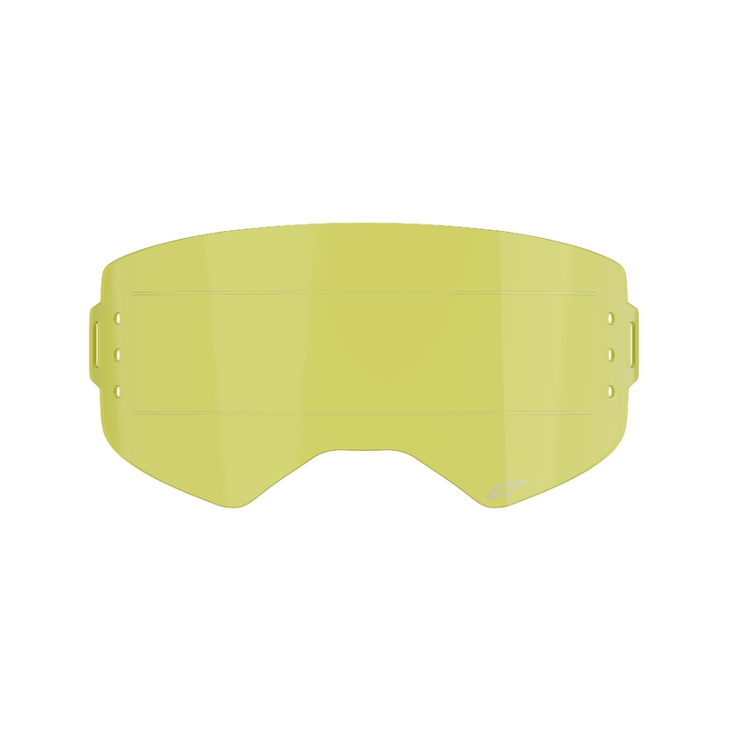 Plexi voor Alpinestars Supertech bril voor afrolsysteem geel