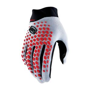 Motorcross handschoenen 100% Geomatic grijs-rood