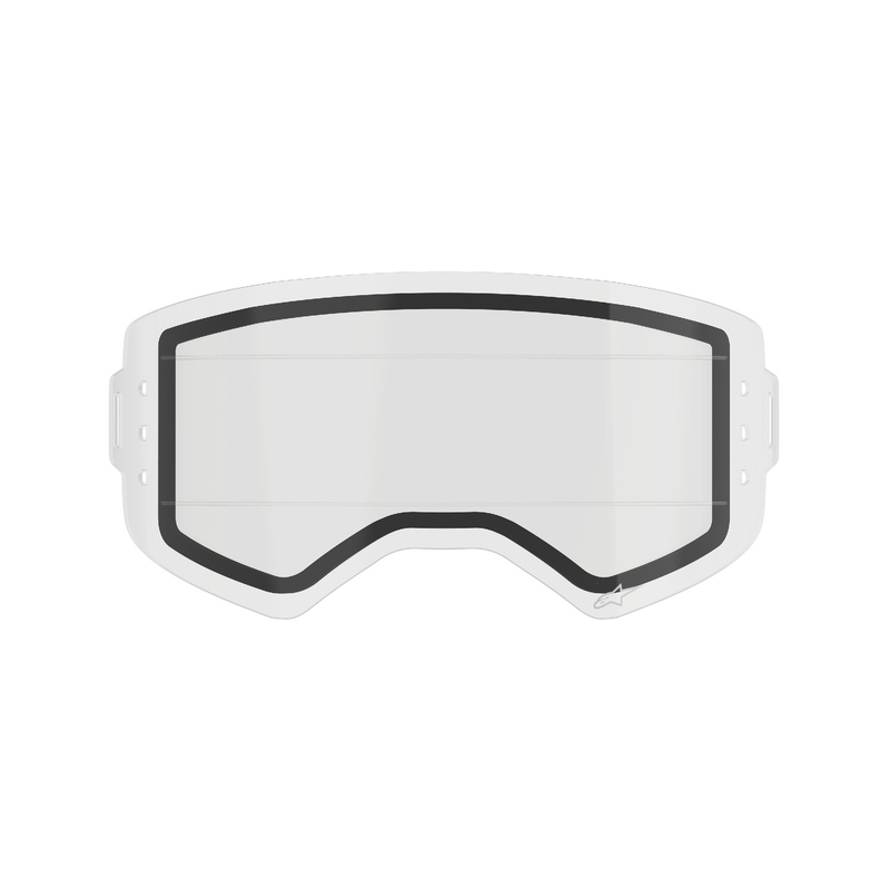 Alpinestars Supertech goggle lens met dubbele antifog voor afrolsysteem helder