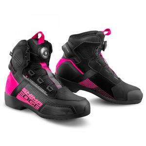 Dames Shima Edge Vent zwart met roze motorlaarzen