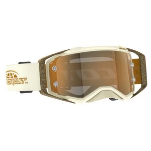Motorcrossbril SCOTT Prospect PRO Circuit AMP beige-bruin met gouden plexi