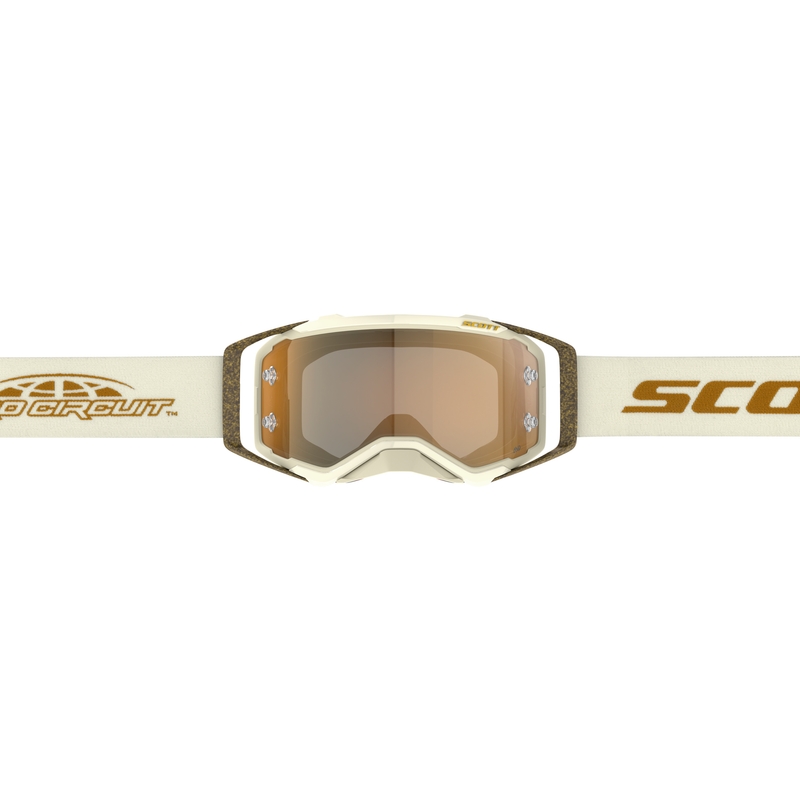 Motorcrossbril SCOTT Prospect PRO Circuit AMP beige-bruin met gouden plexi