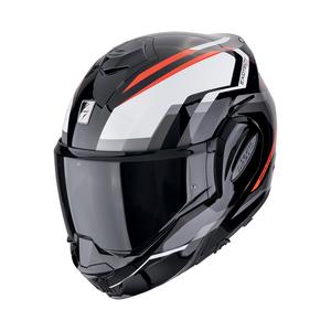 Opvouwbare motorhelm Scorpion EXO-TECH EVO FURIO zwart-rood