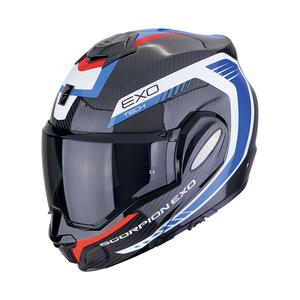 Opvouwbare motorhelm Scorpion EXO-TECH EVO CARBON COSY zwart-blauw-rood