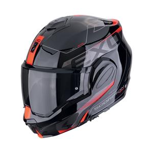 Opvouwbare motorhelm Scorpion EXO-TECH EVO TRAVELLER zwart-rood