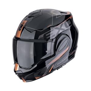 Opvouwbare motorhelm Scorpion EXO-TECH EVO TRAVELLER zwart-koper
