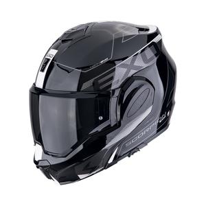 Opvouwbare motorhelm Scorpion EXO-TECH EVO TRAVELLER zwart-wit