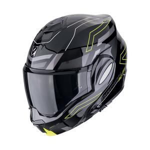 Opvouwbare motorhelm Scorpion EXO-TECH EVO CONQUER zwart-fluo geel