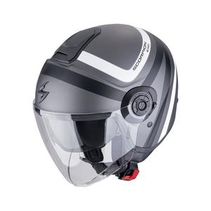 Open motorhelm Scorpion EXO-CITY II RIVA mat zilver-zwart-wit