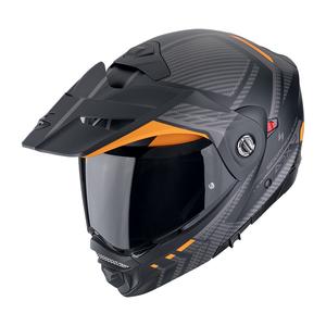 Opklapbare motorhelm Scorpion ADX-2 LEWIS mat zwart-oranje