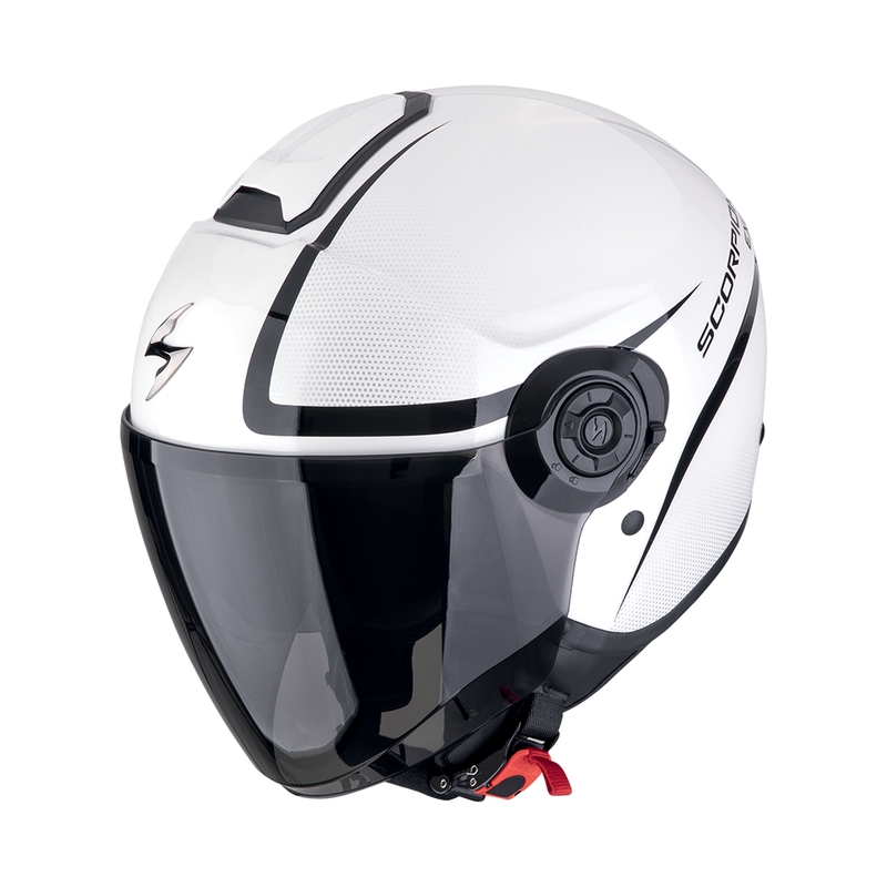 Open motorhelm Scorpion EXO-CITY II INTERCITY wit-zwart uitverkoop