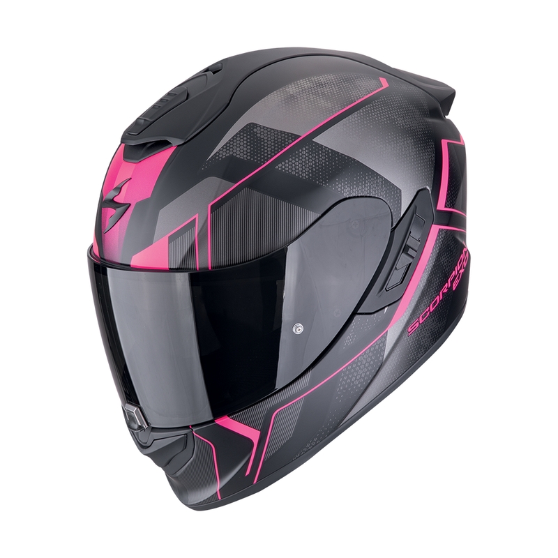 Integraal motorhelm Scorpion EXO-1400 EVO II AIR INTENSIO mat zwart-roze uitverkoop
