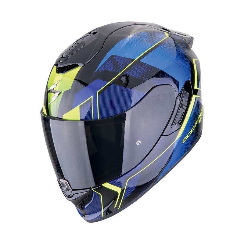 Integraal motorhelm Scorpion EXO-1400 EVO II AIR INTENSIO zwart-blauw uitverkoop