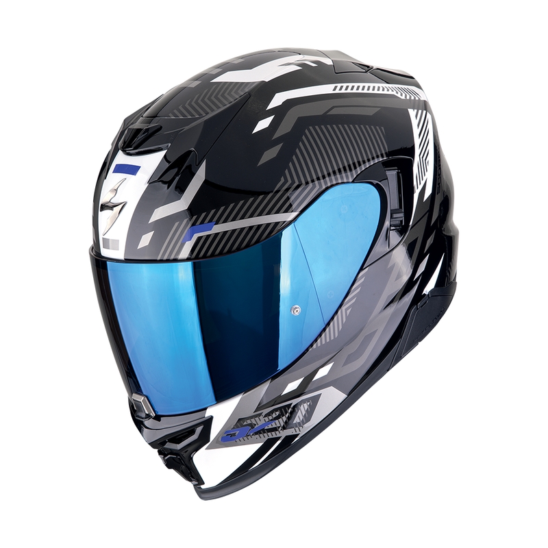 Integraalhelm Scorpion EXO-520 EVO AIR RANKA zwart-wit-blauw uitverkoop