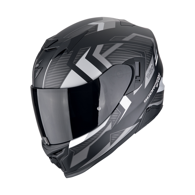 Integraalhelm Scorpion EXO-520 EVO AIR SENSUS mat zwart-zilver uitverkoop