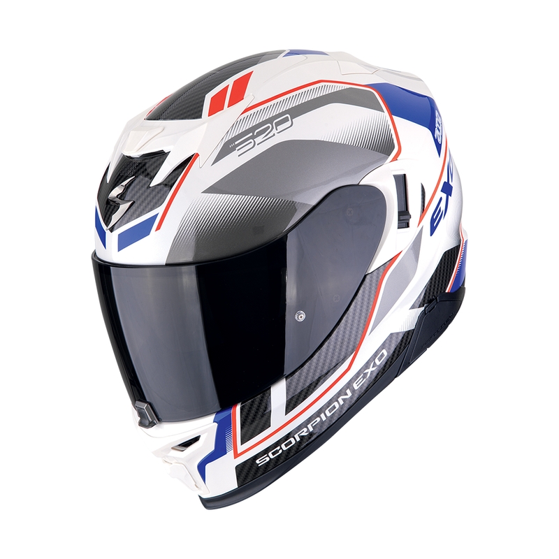 Integraalhelm Scorpion EXO-520 EVO AIR LENA parelwit-blauw uitverkoop