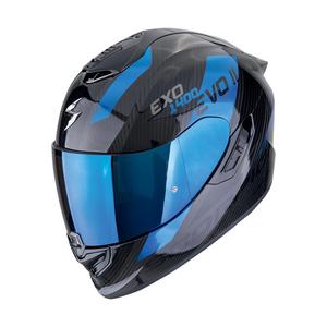 Integraalhelm Scorpion EXO-1400 EVO II CARBON AIR PLATTED zwart-blauw