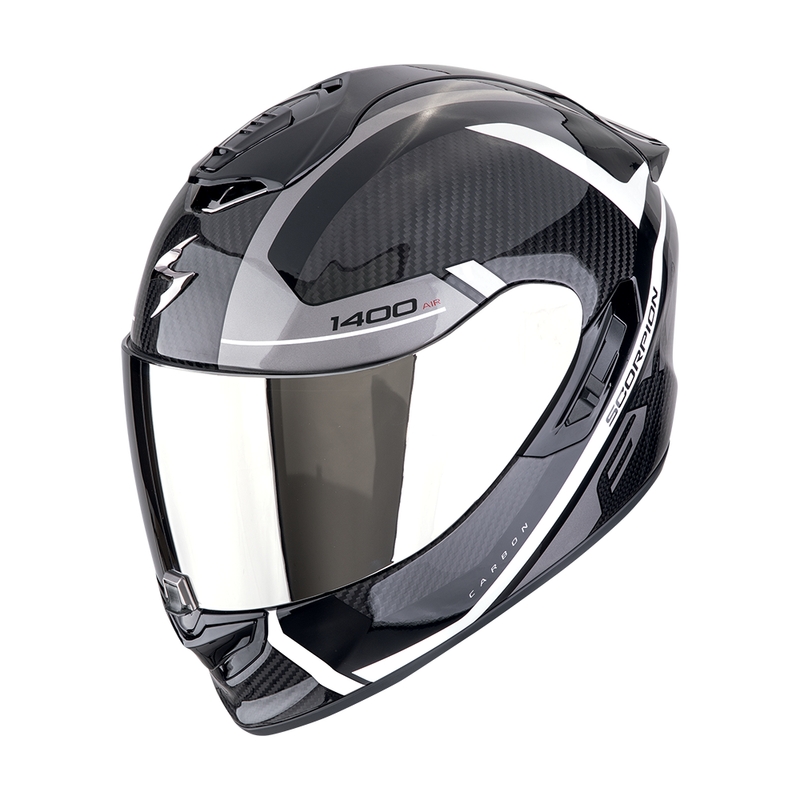 Integraal motorhelm Scorpion EXO-1400 EVO II CARBON AIR ENKO zwart-zilver-wit uitverkoop