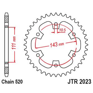 Řetězová rozeta JT 42 zubů, 520