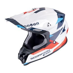 Motorcrosshelm Scorpion VX-16 EVO AIR ROD wit-rood-blauw