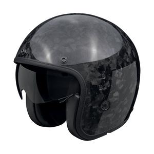 Open motorhelm Scorpion Belfast EVO ONYX CARBON SOLID zwart