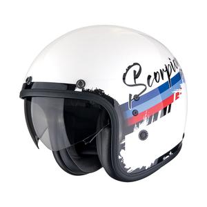 Open motorhelm Scorpion Belfast Evo ADONIS wit-rood-blauw