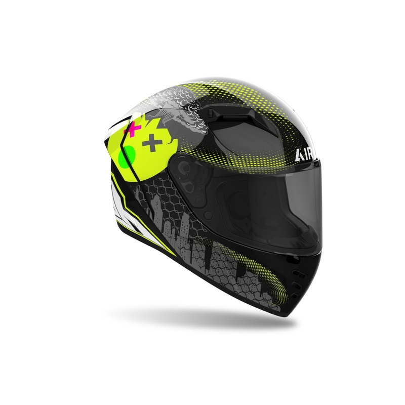 Integraal motorhelm Airoh CONNOR Gamer zwart-grijs-fluogeel