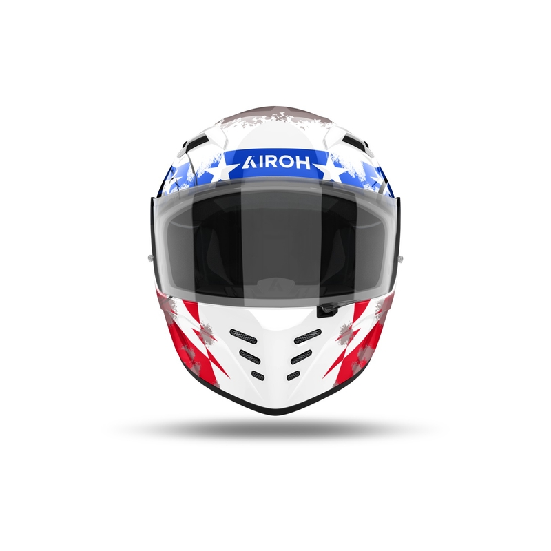 Geïntegreerde motorhelm Airoh CONNOR Nation wit-rood-blauw