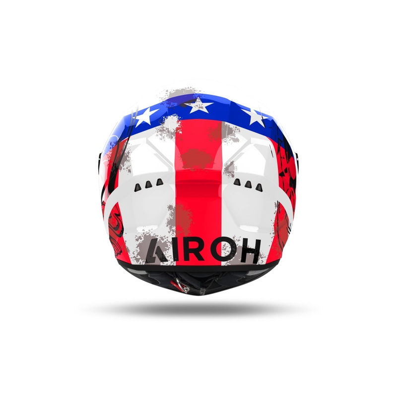 Geïntegreerde motorhelm Airoh CONNOR Nation wit-rood-blauw