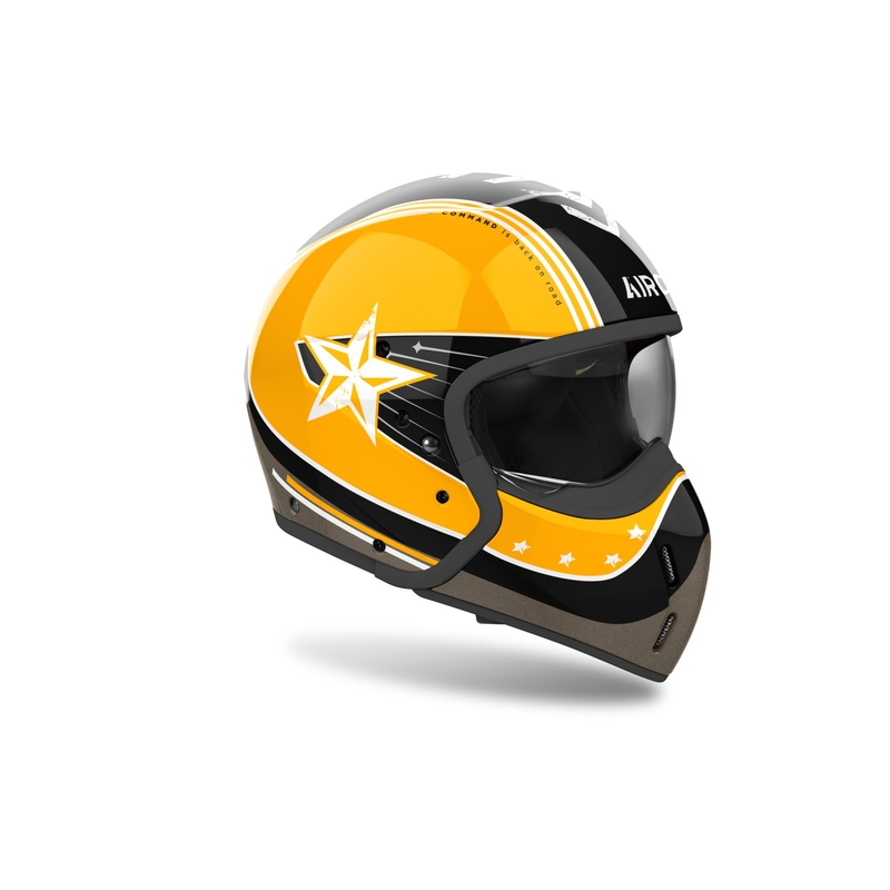 Airoh J110 Command Modulaire Motorhelm Glans Geel