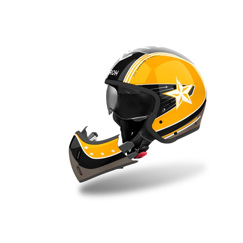Airoh J110 Command Modulaire Motorhelm Glans Geel