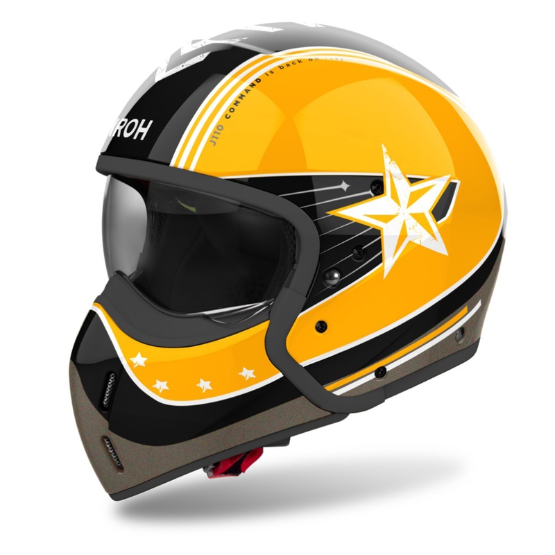 Airoh J110 Command Modulaire Motorhelm Glans Geel
