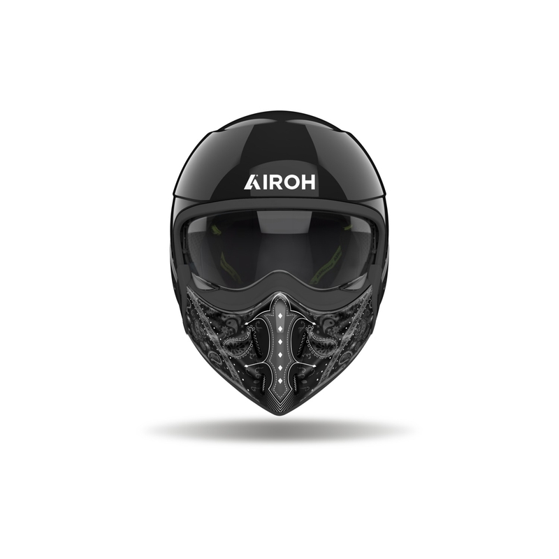 Modulaire motorhelm Airoh J110 Paesly glanzend zwart
