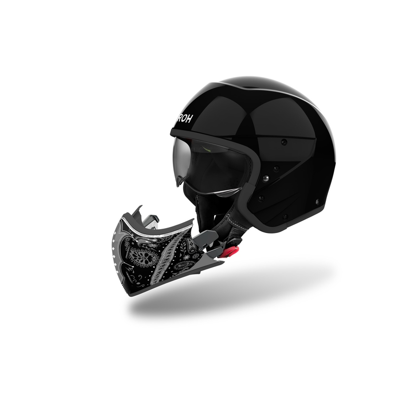 Modulaire motorhelm Airoh J110 Paesly glanzend zwart