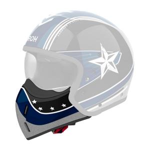 Kinbeschermer voor Airoh J110 Command helmen blauw glanzend