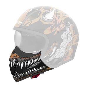 Kinbeschermer voor Airoh J110 Oni helm glanzend zwart