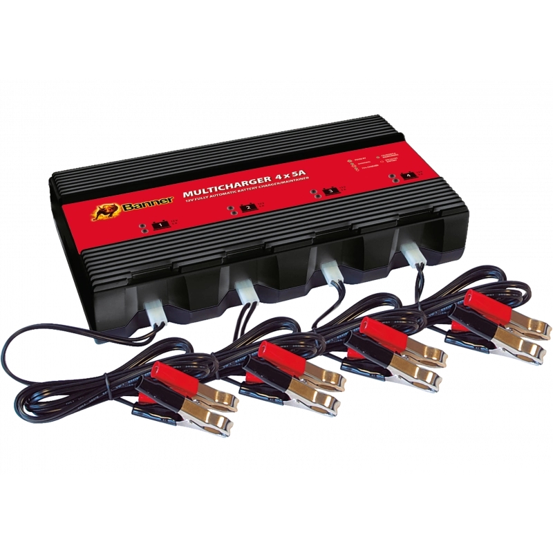Acculader Banner Multicharger 4x5A voor 12V accu's
