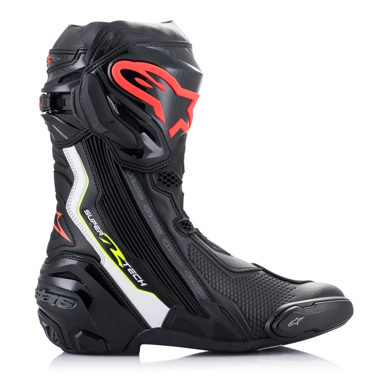 Alpinestars Supertech R zwart-wit-rood-geel motorlaarzen