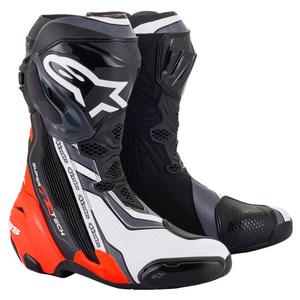 Alpinestars Supertech R zwart-fluorood-wit-grijs motorlaarzen