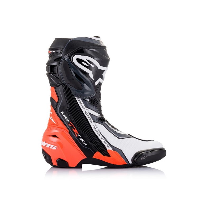 Alpinestars Supertech R zwart-fluorood-wit-grijs motorlaarzen